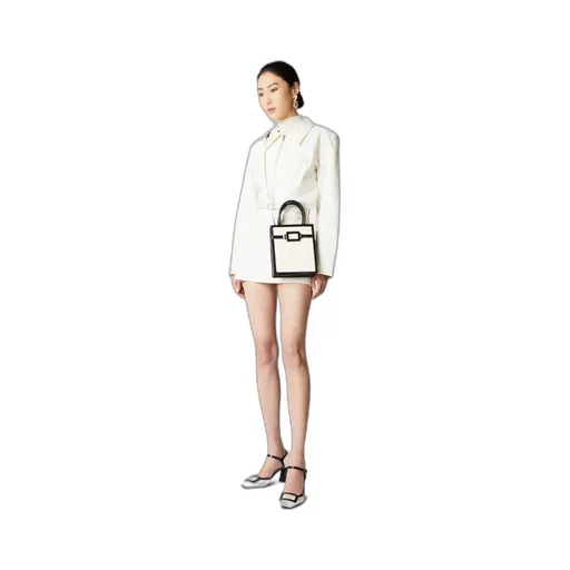 Belle Vivier Voyage Lacquered Buckle Mini Tote Bag