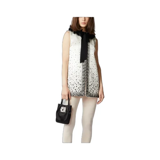 Drape Pocket Bouquet Buckle Embellished Micro Tote Bag