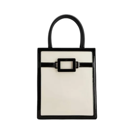 Belle Vivier Voyage Lacquered Buckle Mini Tote Bag