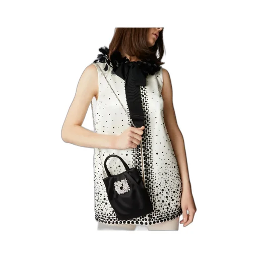 Drape Pocket Bouquet Buckle Embellished Micro Tote Bag