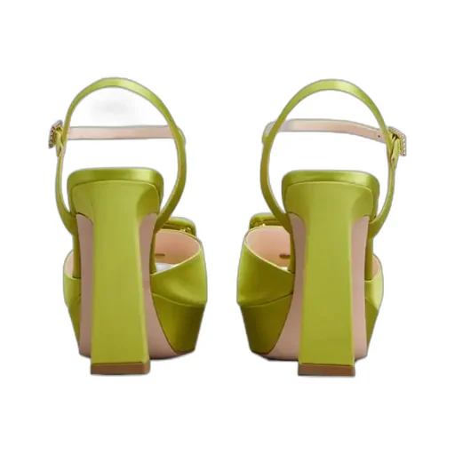 Covered Buckle Platform Sandals