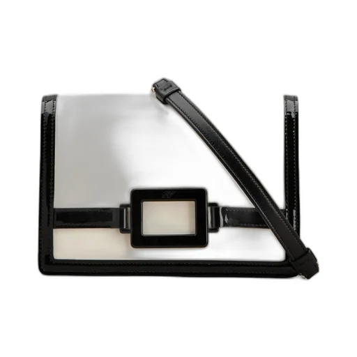 Belle Vivier Voyage Lacquered Buckle Clutch Bag