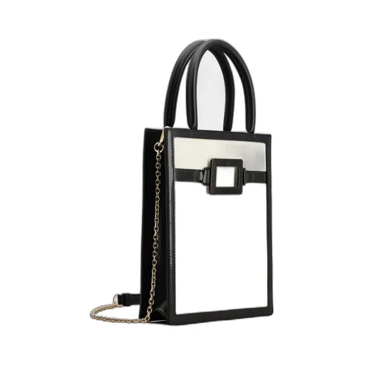 Belle Vivier Voyage Lacquered Buckle Mini Tote Bag