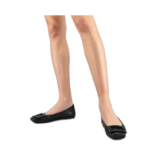 Viv' Pockette Lacquered Buckle Ballerinas