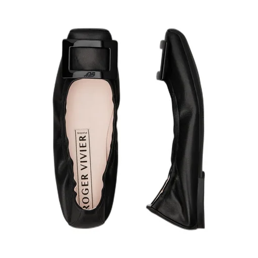 Viv' Pockette Lacquered Buckle Ballerinas