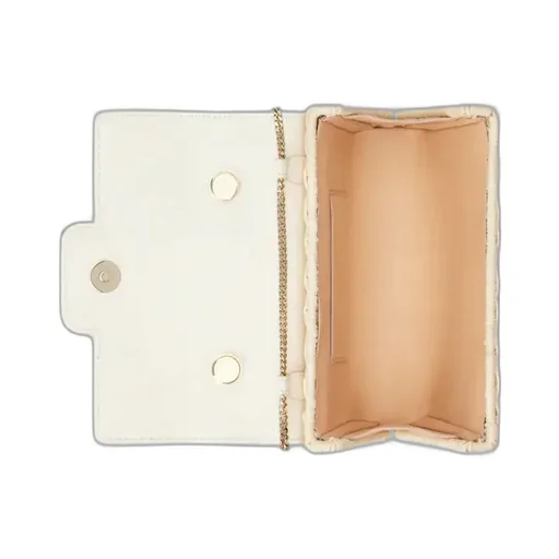 Wicker Jewel Mini Flower Strass Buckle Clutch Bag In Leather And Rattan