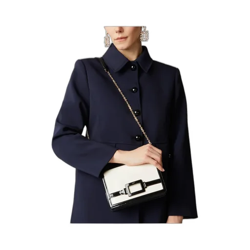 Belle Vivier Voyage Lacquered Buckle Clutch Bag