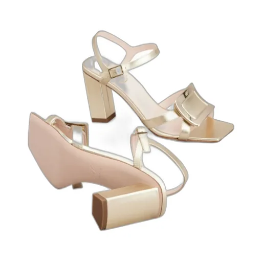 Belle Vivier Metal Buckle Sandals