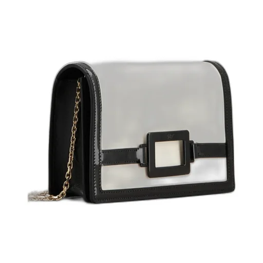 Belle Vivier Voyage Lacquered Buckle Clutch Bag