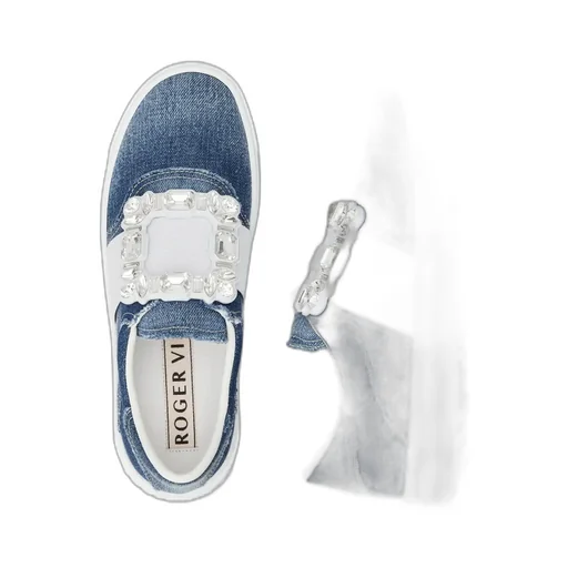 Very Vivier Strass Buckle Sneakers