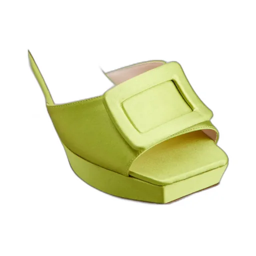 Covered Buckle Platform Sandals