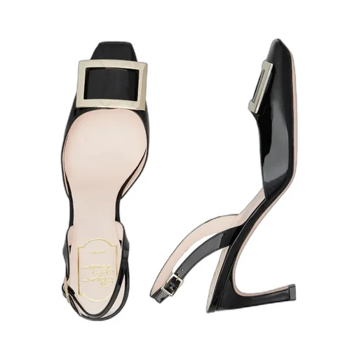 Trompette Buckle Slingback Pumps