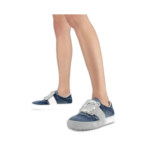 Very Vivier Strass Buckle Sneakers