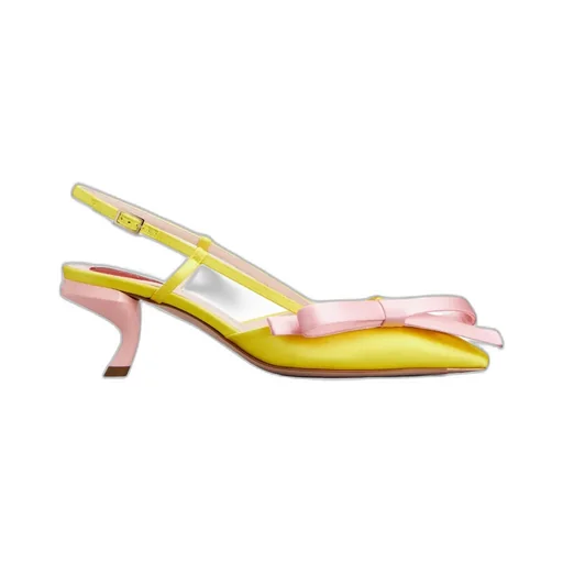 Virgule Bow Slingback Pumps