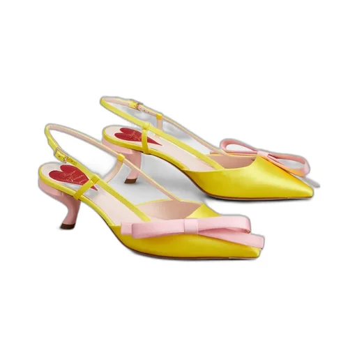 Virgule Bow Slingback Pumps