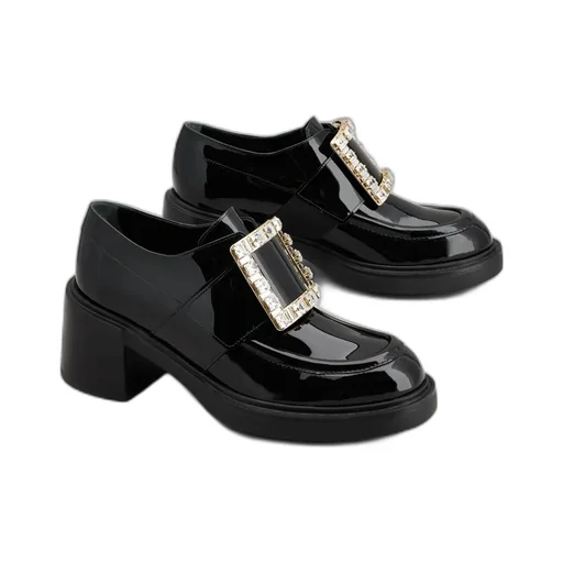 Viv' Rangers Rhinestone Buckle Loafers