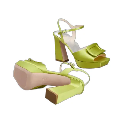 Covered Buckle Platform Sandals