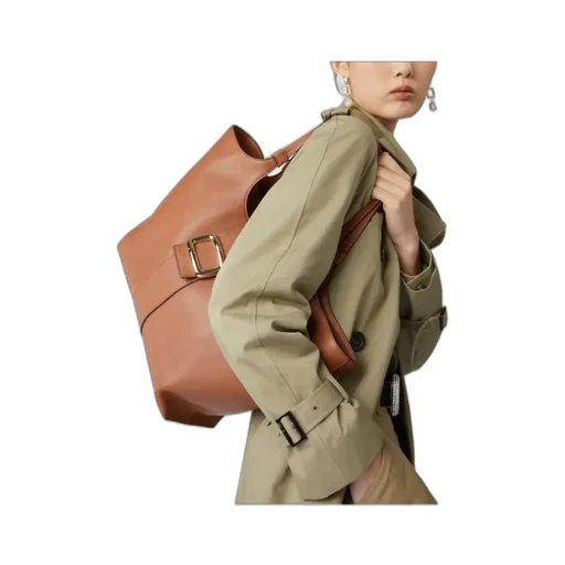 Buckle Detailed Tote Bag