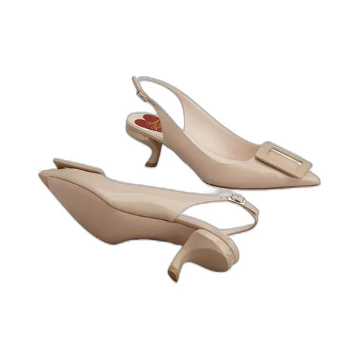 Virgule Lacquered Buckle Slingback Pumps