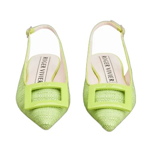 Gommettine Lacquered Buckle Slingback Piping Ballerinas