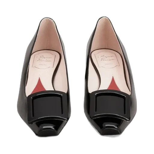 Strass Heel Covered Buckle Ballerinas