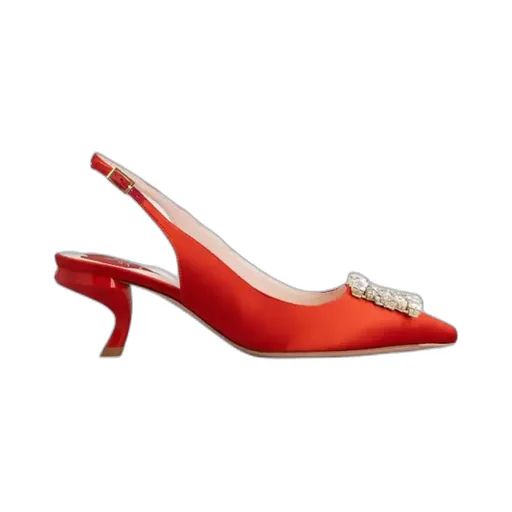Virgule Buckle Slingback Pumps