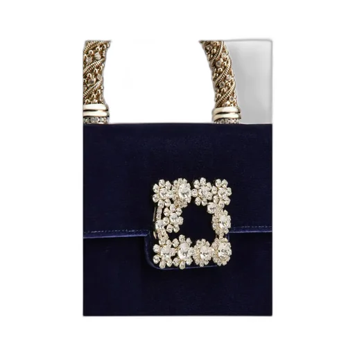 Flower Strass Jewel Buckle Mini Clutch Bag