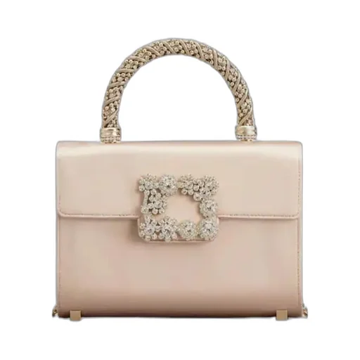 Embellished Foldover Top Tote Bag