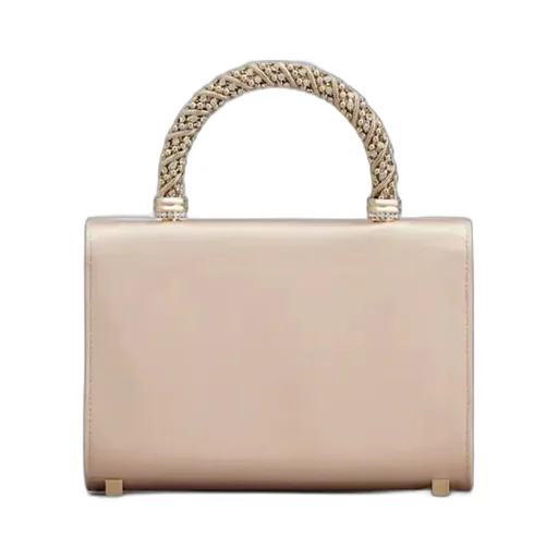 Embellished Foldover Top Tote Bag