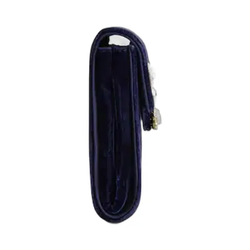 Flower Strass Buckle Clutch Bag