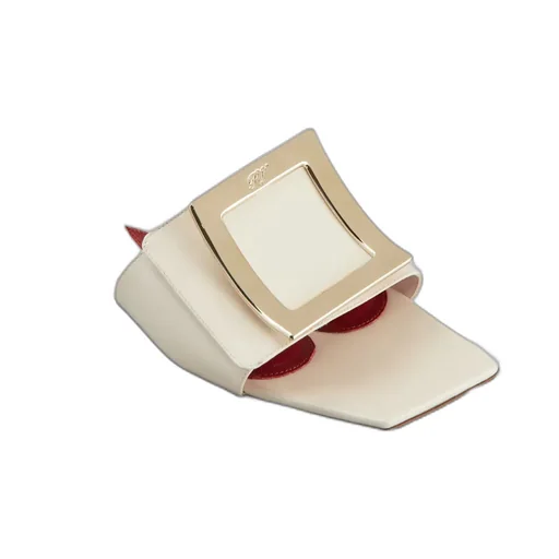Belle Vivier Metal Buckle Mules