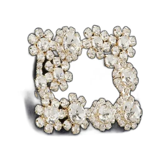 Flower Strass Buckle Clutch Bag
