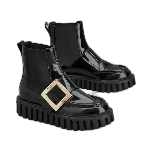 Viv' Go-Thick Metal Buckle Chelsea Ankle Boots