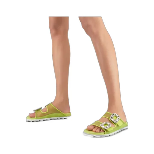 Slidy Viv' Strass Buckle Mules