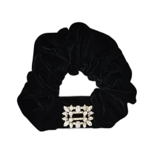 Buckle Embellished Velvet Scrunchie