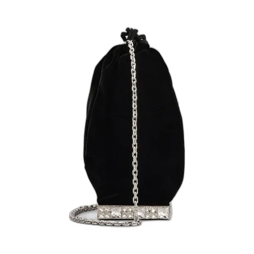 Embellished Drawstring Mini Bucket Bag