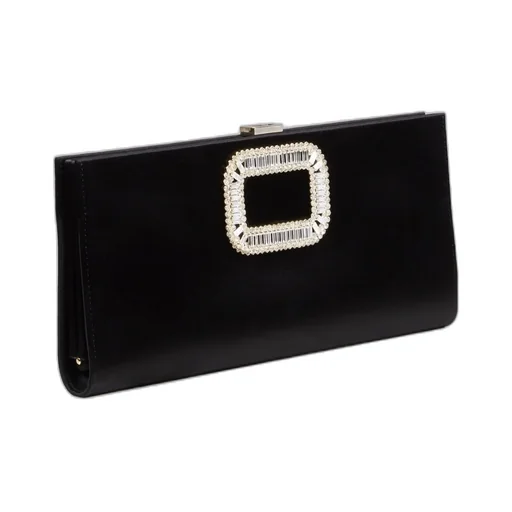 Buckle Embellished Clutch Bag