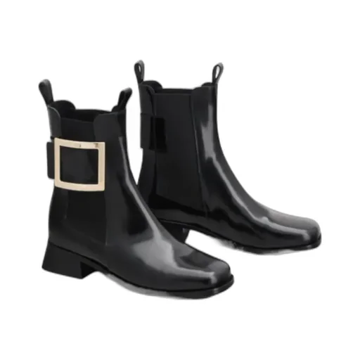 TrÈS Vivier Metal-Buckled Chelsea Boots