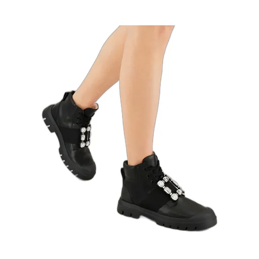 Tie Buckle Boots