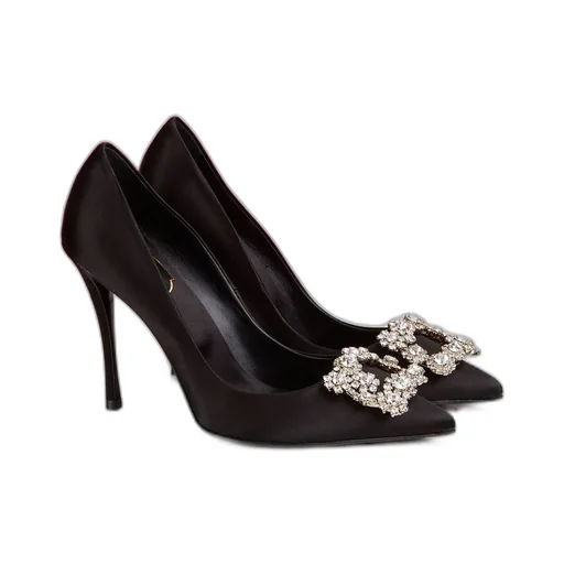Flower Strass Buckle Pumps