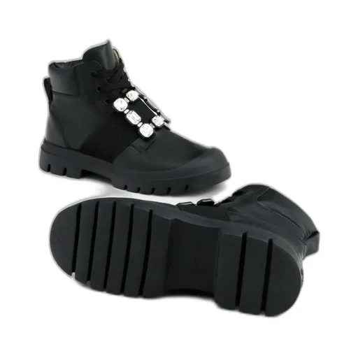 Tie Buckle Boots