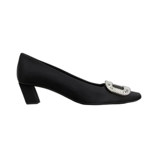 Belle Vivier Pilgrim Buckle Embellished Pumps