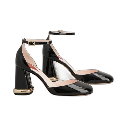 Buckle Detailed Square Toe Pumps