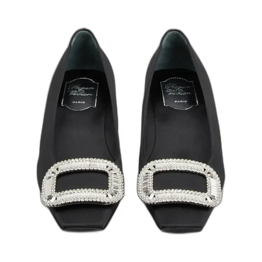 Belle Vivier Pilgrim Buckle Embellished Pumps