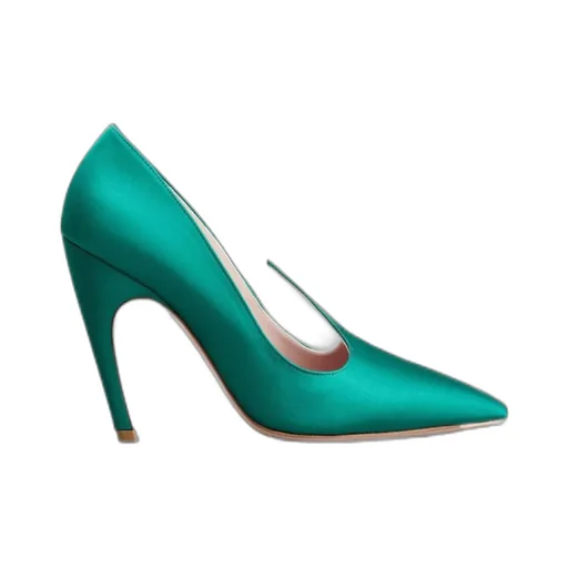 Choc Love Vivier Pumps In Satin