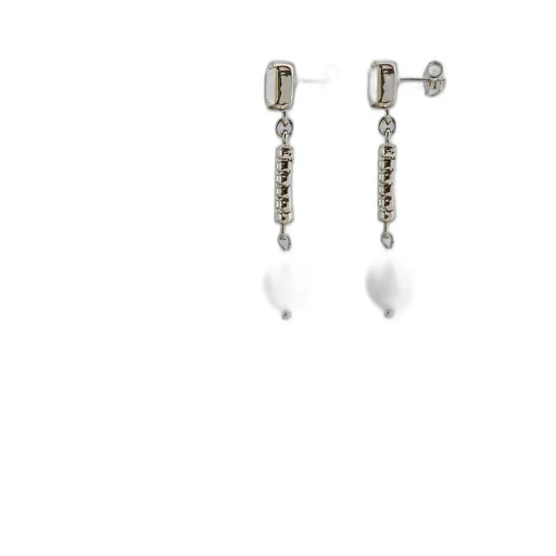 Buckle Pearl Earrings