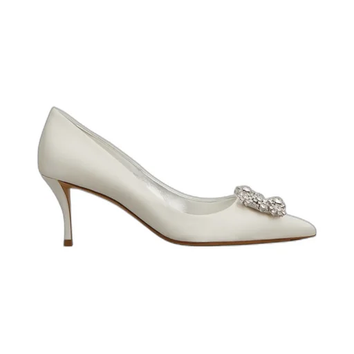 Crystal Square Buckle High Heels