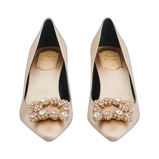 Efflorescence Embellished Pointed-Toe Pumps