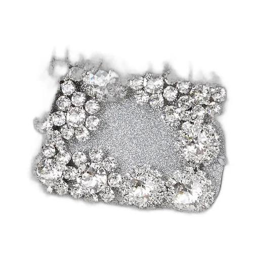Flower Strass Buckle Clutch Bag