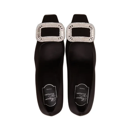 Belle Vivier Pilgrim Buckle Embellished Pumps